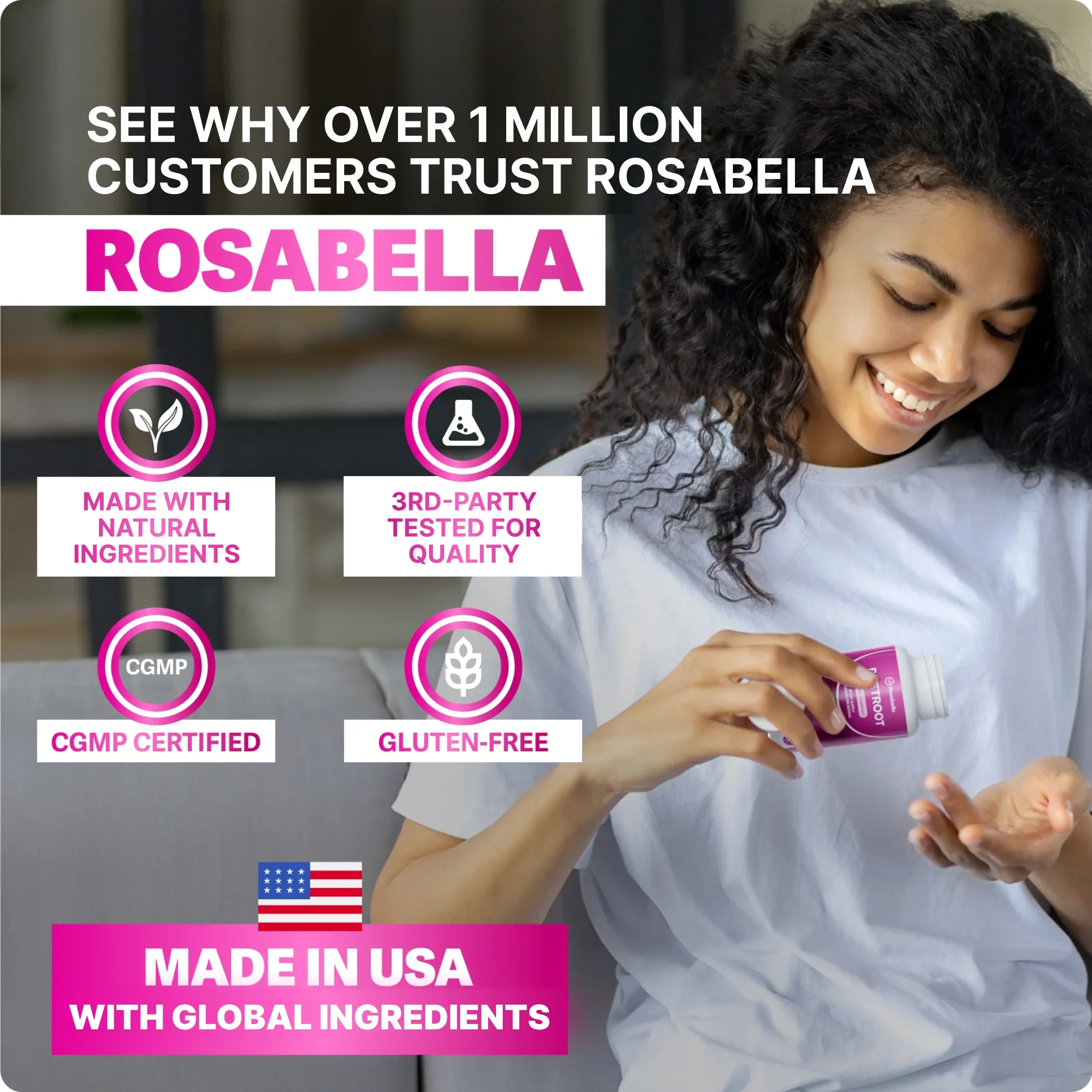 Rosabella Organic Beetroot Capsules (1300mg) for Blood Flow & Heart Health Bogo - Image 5
